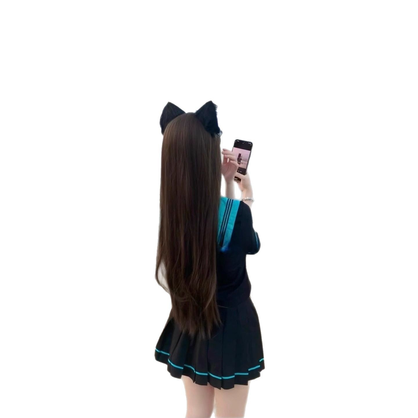 Parochňa Connie Nadýchaná malá Mimi Parochňa na celú hlavu 75 cm dlhé rovné vlasy prirodzené a znižujúce vek