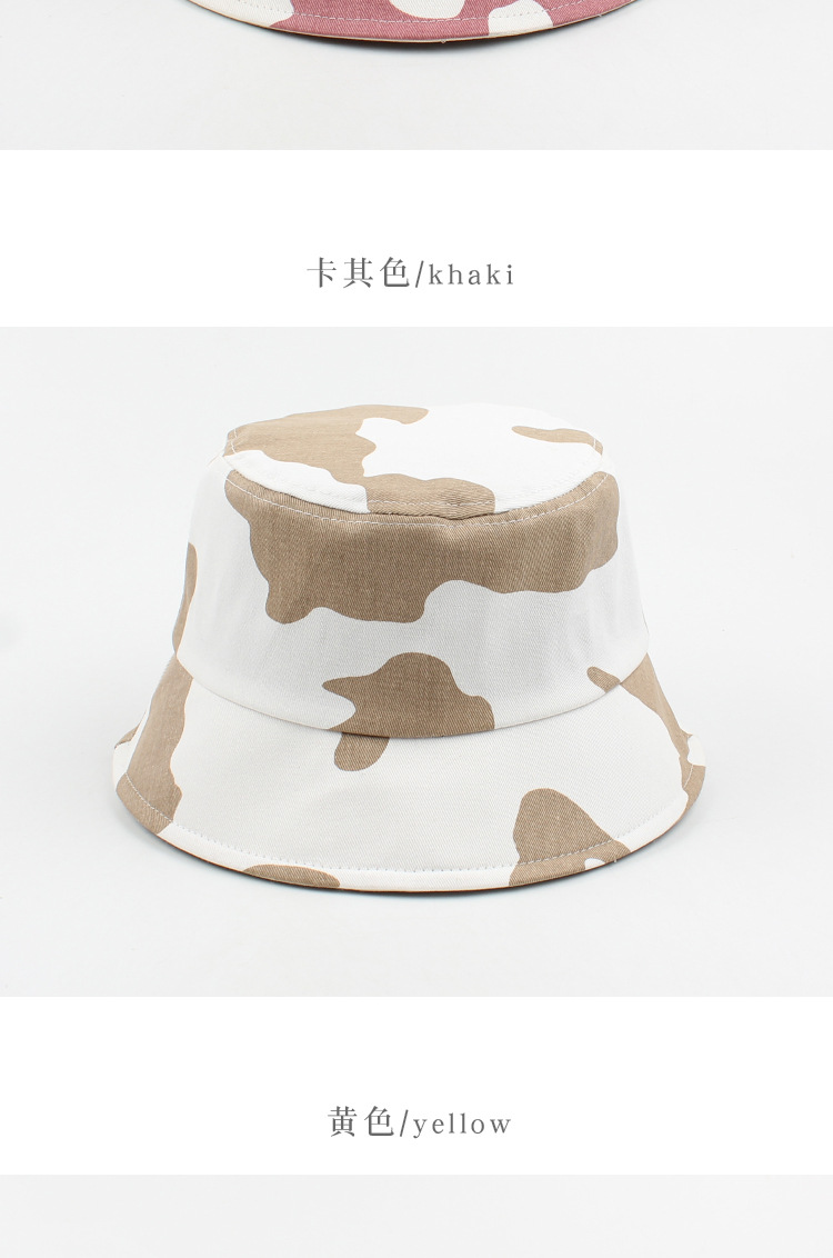 Cow Pattern Retro Leisure Fisherman Hat display picture 6