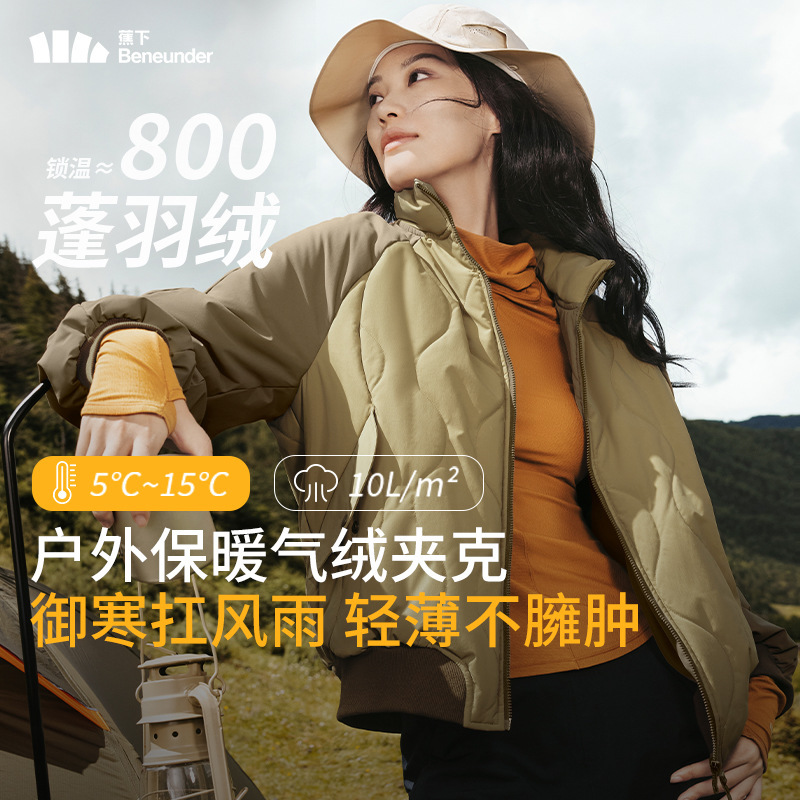 蕉下女士气绒外套CL98024飞行员夹克保暖似羽绒棉服秋冬抗风保暖|undefined