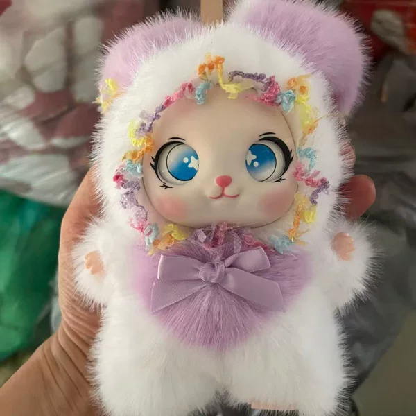 New Colorful and Cute Lace Lolita Rabbit Vinyl Doll Plush Toy Children's Gift Big-Eared Rabbit