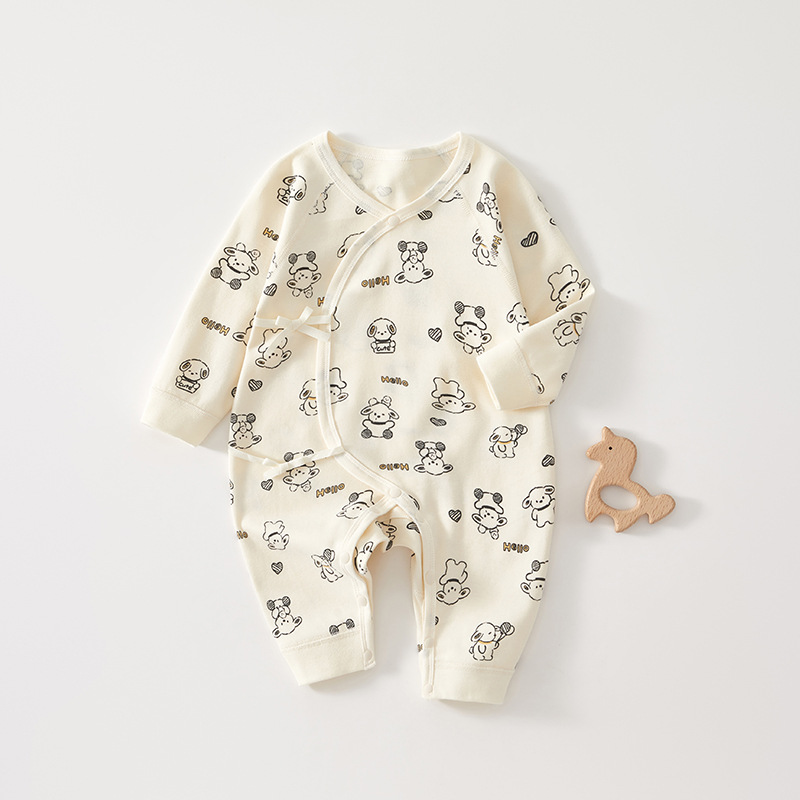 Chaqueta de mariposa de bebé recién nacido, mono de manga larga de algodón para bebés, modelos de primavera y otoño, mampara deshuesada de otoño para bebés recién nacidos