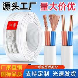 厂家直销国标铜芯2芯护套线2.5 4 6平方家装工程防水软硬线电缆线