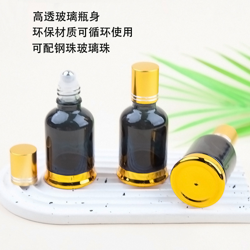现货20ml30ml50ml透明钢珠托底瓶避光按压喷雾瓶玻璃精油瓶分装瓶|undefined