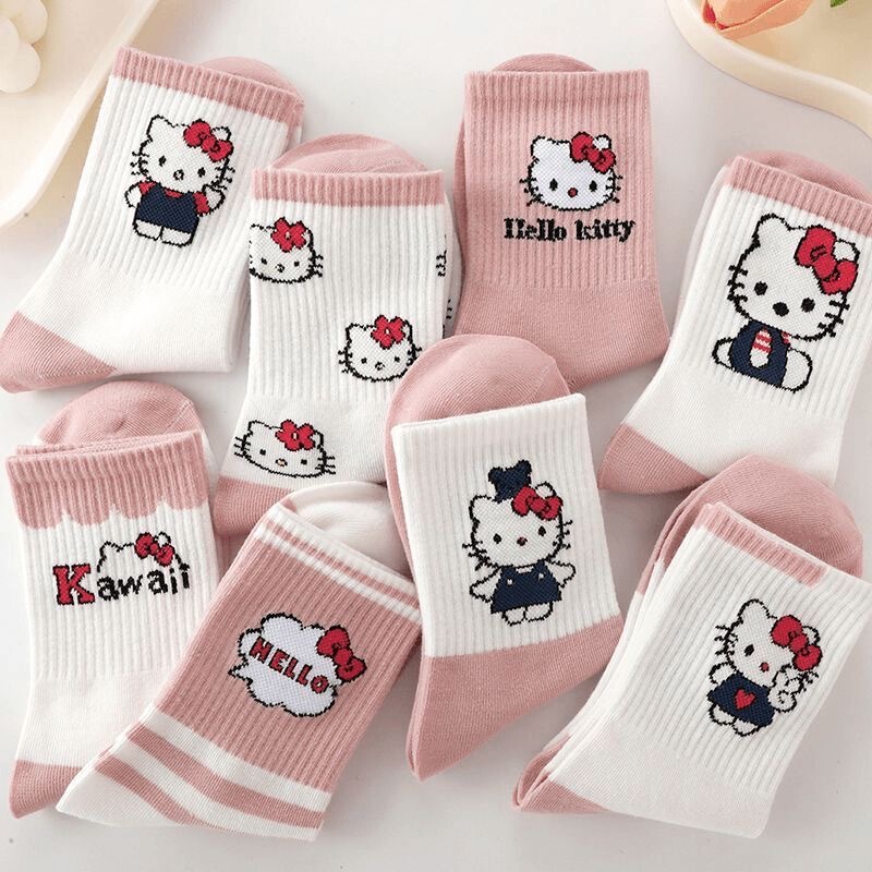 Japanese Pink New Socks Women's Mid-Calf Versatile Cute Cartoon Autumn and Winter Girls Sports Student Socks Wholesale Japanese Pink New Socks Women's Mid-Calf Versatile Cute Cartoon Autumn and Winter Girls Sports Student Socks Wholesale