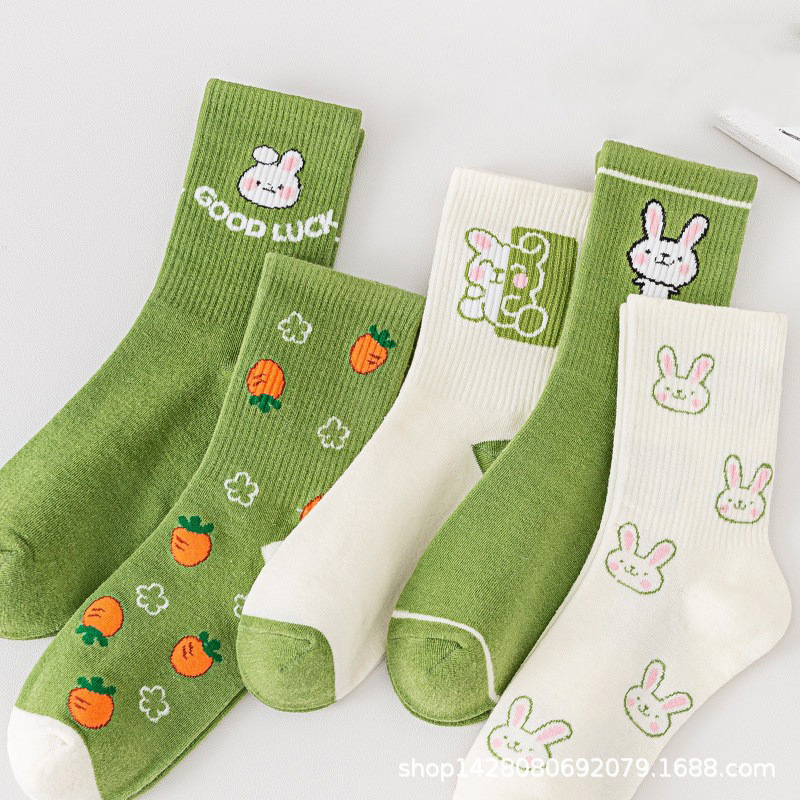 Zhuji Ins Student Basketball Mid-Calf Socks for Spring and Autumn, Cross-Border Trade Cotton Socks, Long Socks for Women, Hot-Selling Versatile Socks