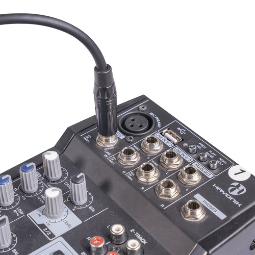 Double-shielded cable, large three-core 1/4-inch 6.35 male to XLR mixer microphone cable