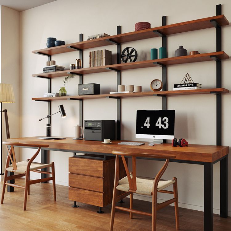 Strictly Selected Double Student Solid Wood Desk Bookshelf Combination Home Bedroom Learning Long Computer Desk Bookshelf Integrated Table Strictly Selected Double Student Solid Wood Desk Bookshelf Combination Home Bedroom Learning Long Computer Desk Bookshelf Integrated Table