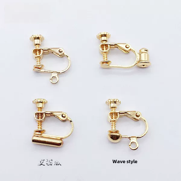 High-End Niche Non-Pierced Screw Ear Clip Copper Ear Clip Converter DIY Ear Accessories Accessories Cute Painless Ear Clip