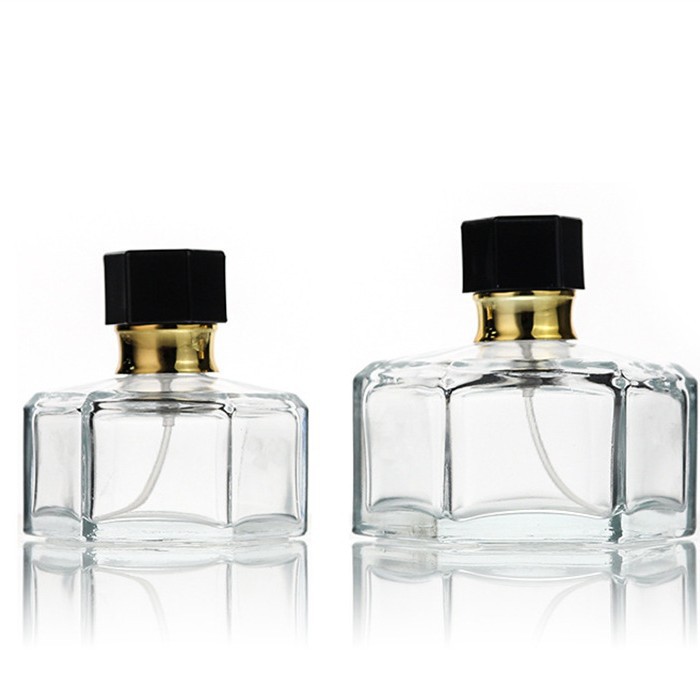 装瓶透明香水瓶分按压螺口批发喷雾瓶经典式小巧厂家100ml六边形