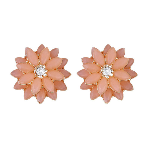 Silver needle fashion diamond flower love pearl tassel earrings fresh and sweet earrings high-end new earrings for women