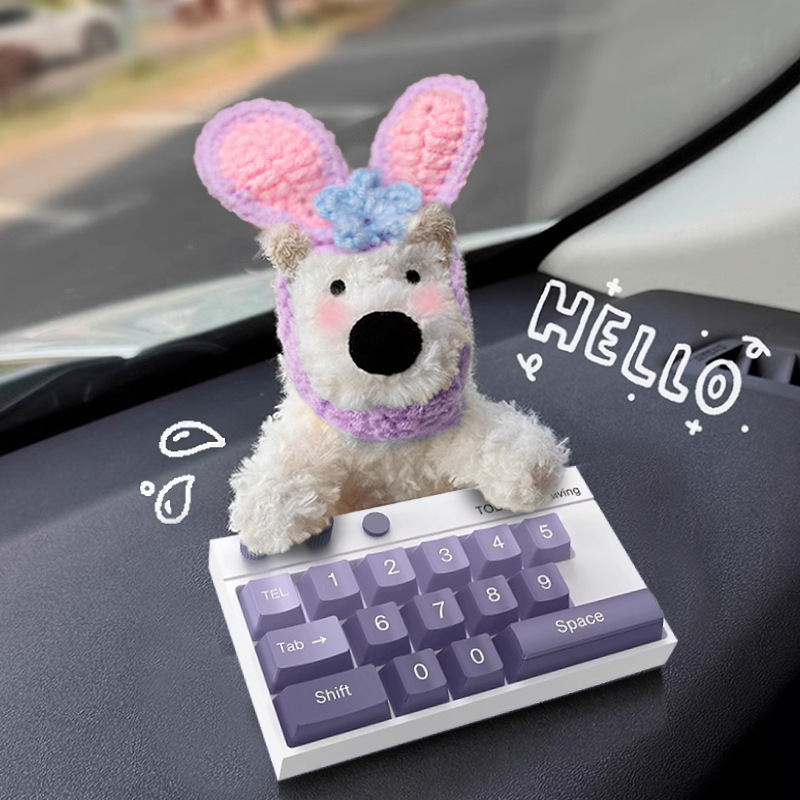 Tarjeta de estacionamiento temporal del automóvil lindo West Highland Puppy Keyboard Teléfono del automóvil Número de matrícula Decoración del automóvil Mover el automóvil