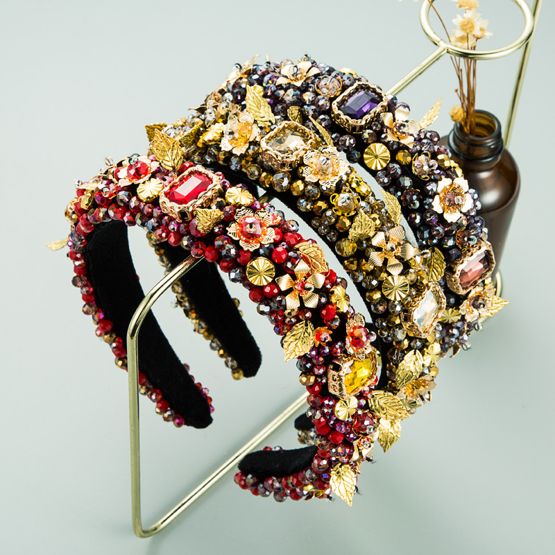 Fashion Sponge Gold Velvet Headband display picture 2