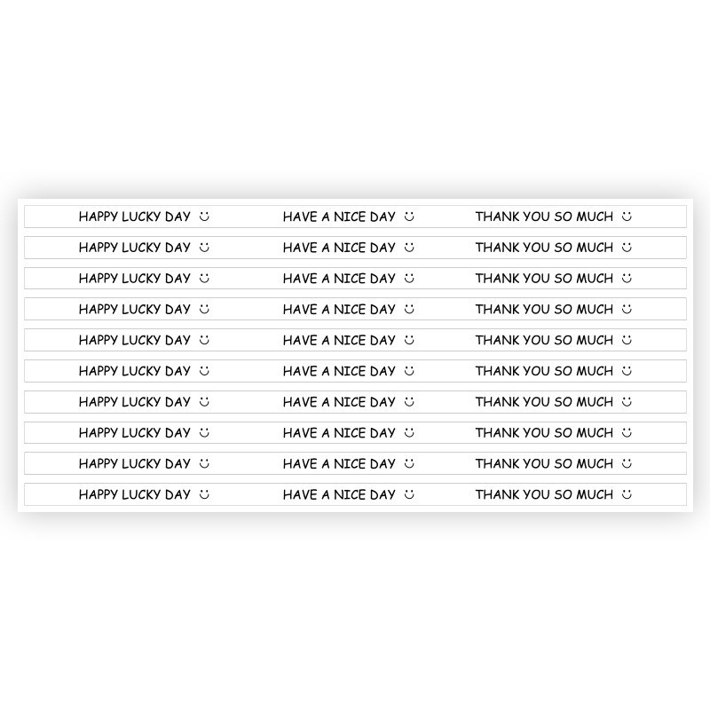 [extended version] c style white (30x1cm); 10 sheets (100 stickers/pack)