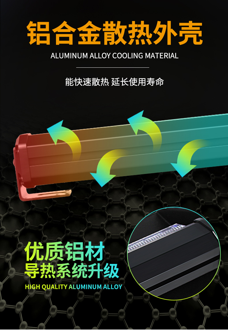 COB long strip roof light truck middle net burst flashing light single row rescue opening warning light car LED front bumper light