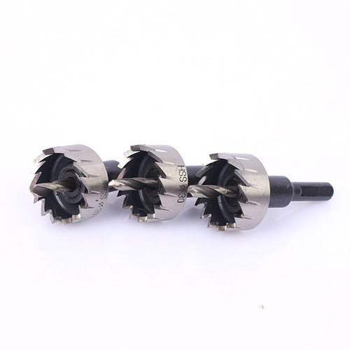 High-speed steel sawtooth hole opener, stainless steel metal hole saw, steel pipe iron sheet hole opener, high-speed steel reaming drill bit