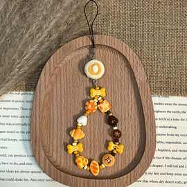 奶黄包手串食玩钥匙扣零食动物背包挂件个人DIY可爱手机链批发饰