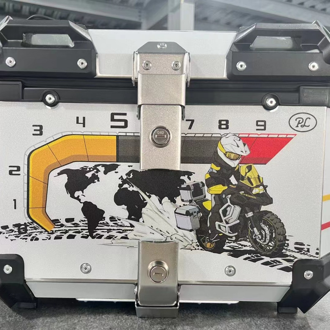 Ahora 45L instrumento calcomanía negro/blanco coche eléctrico/motocicleta/bicicleta/motocicleta de aleación Aluminio tronco plano