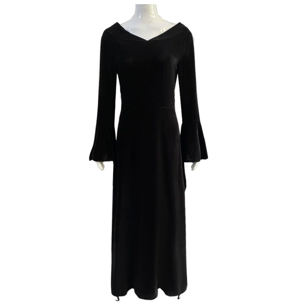 Black velvet dress