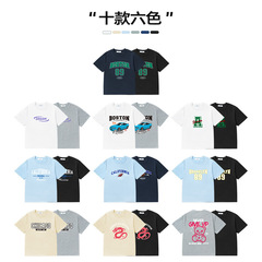 Cross-border exclusive export 2024 summer new unisex children's short-sleeved T-shirts with big kid children's printed half-sleeve top