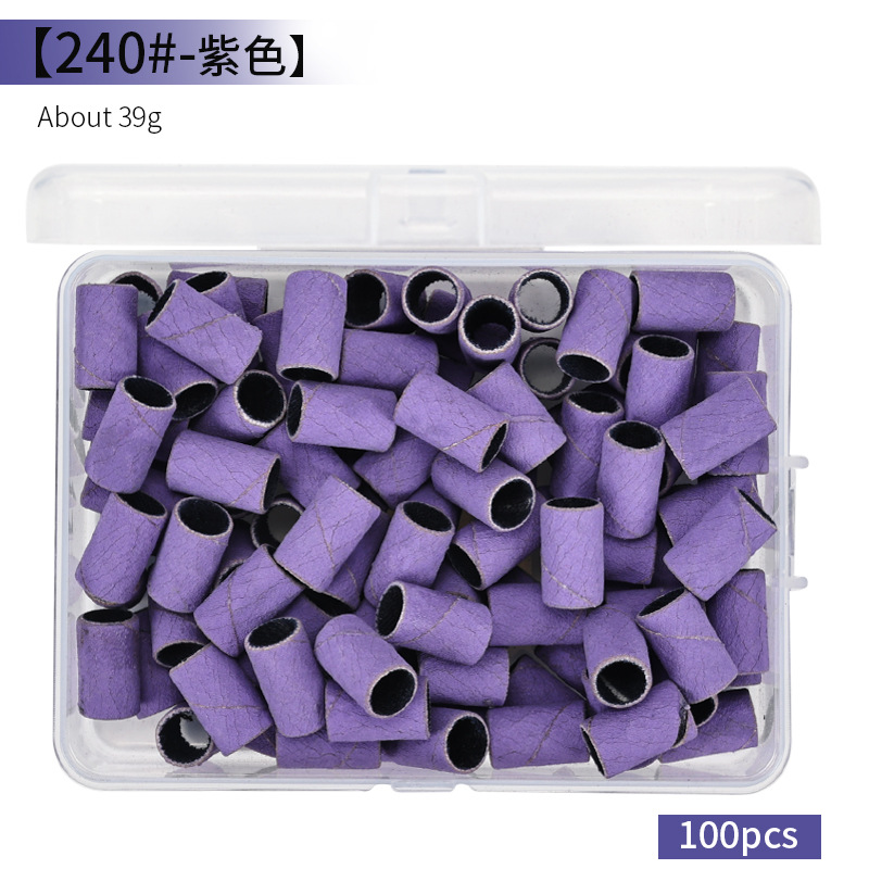 Transfronterizo nuevo clavo cabeza de molienda anillo de arena máquina de pulir eléctrica clavo anillo de molienda negro y blanco multi-color caja de montaje cojinete