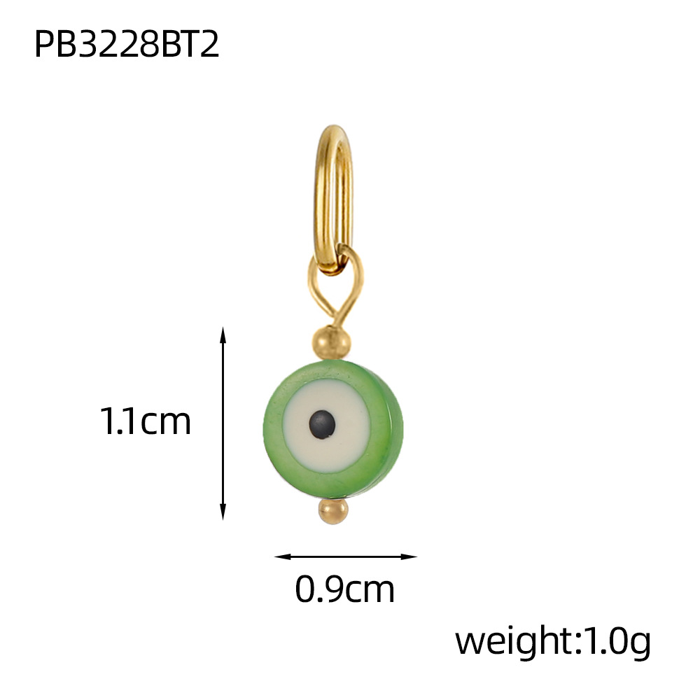 2g Weight Pendant Jewelry Making Type DIY Ornament Accessories Classification 1 Piece Quantity 304 Stainless Steel Material Devil's Eye Pattern All Seasons Season Polished Finish Plating Design Simple Style, Classic Style Style 1 Piece 304 Stainless Steel Devil's Eye Polished Pendant DIY Ornament Accessories 8