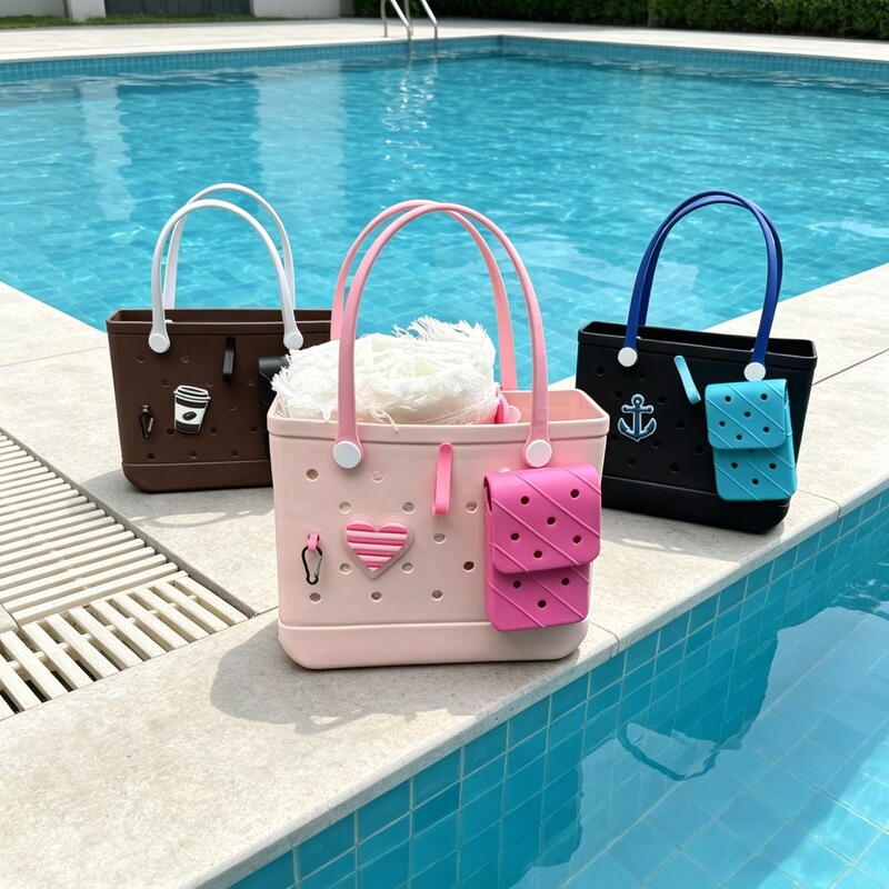 Zhitu Medium Bag Factory Eva Beach Bag Rubber Hole Bag Women's Handbag Swimming Storage Bag