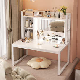 简约飘窗梳妆台收纳柜子现代简约卧室化妆桌小户型一体化妆台新款