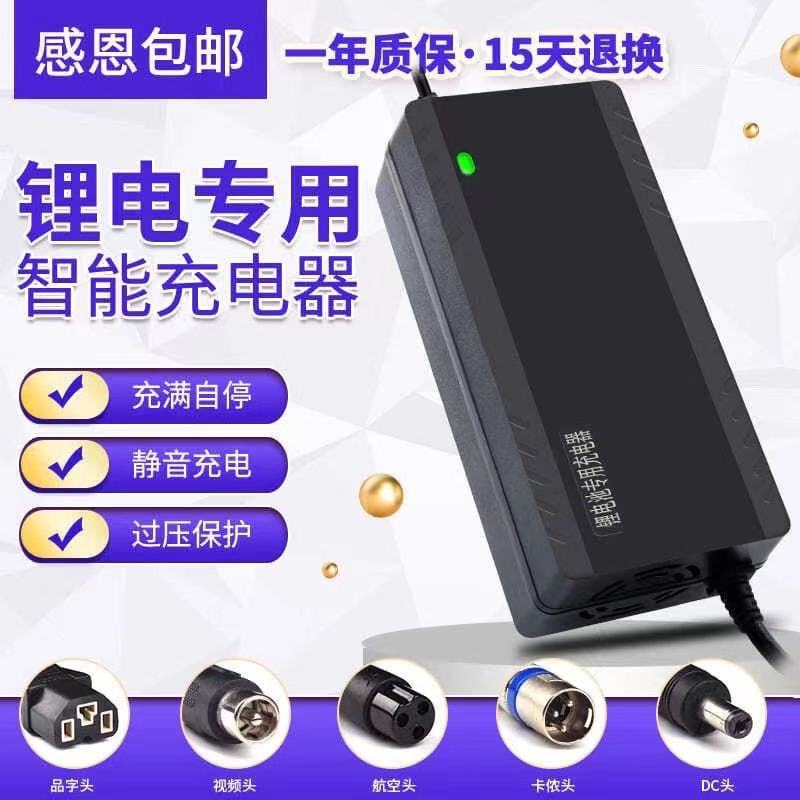 锂电池充电器36v6平衡车滑板车哈雷电动车42v2A