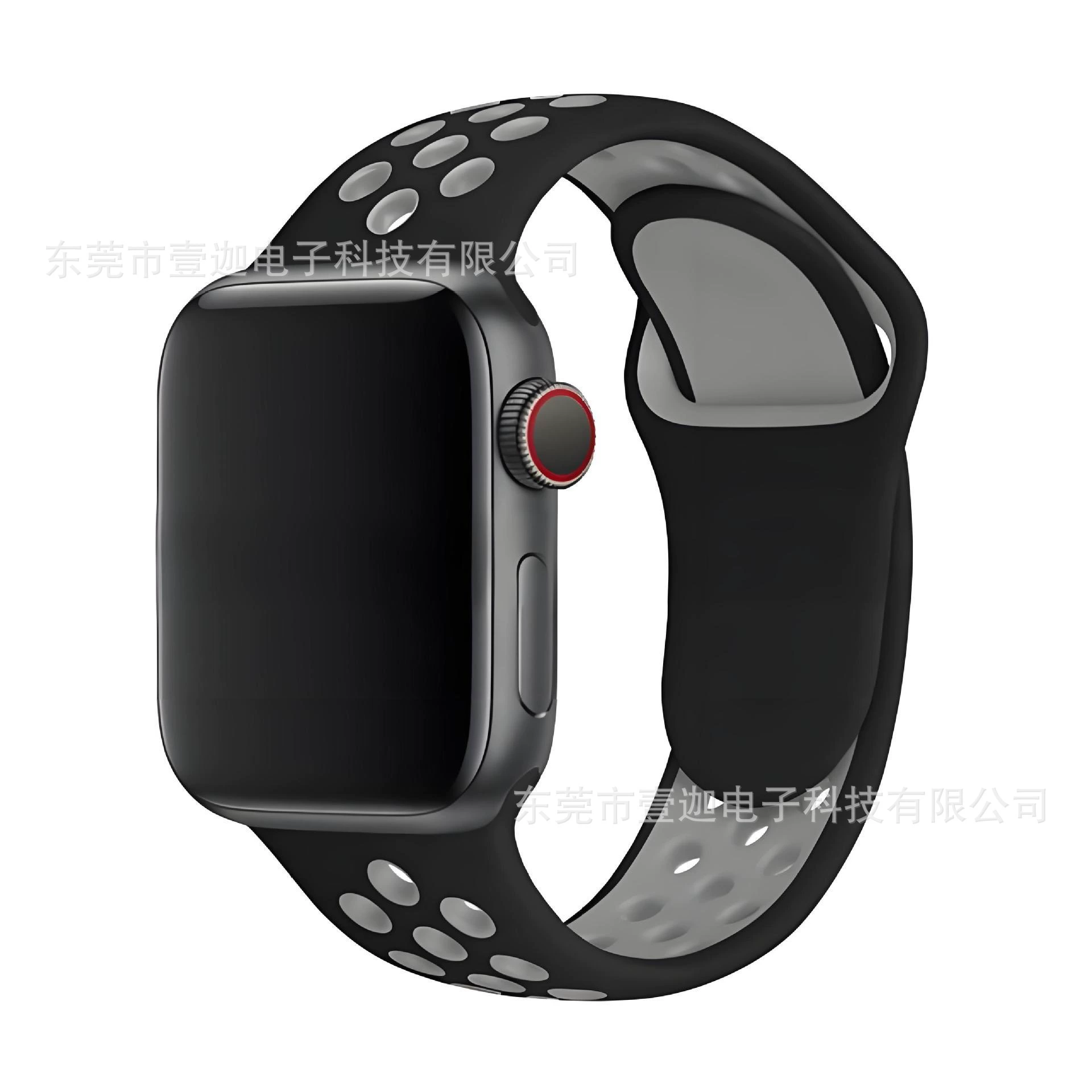 Подходит для Apple Watch 7/8/9/10 и Ultra2, силиконовый двухцветный спортивный дышащий ремешок, новинка