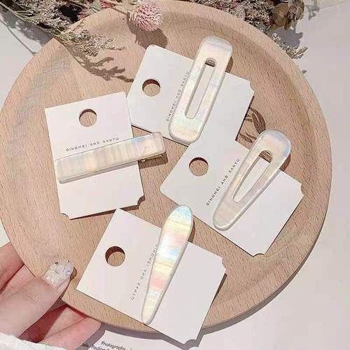 Symphony hairpin side clip girl Internet celebrity ins bangs clip headdress duckbill clip one-word shell hairpin hair accessory