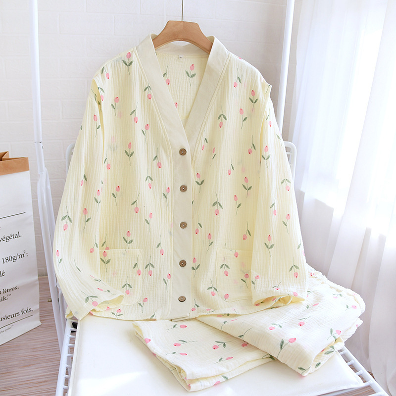 ZHY 튤립 브이넥 크레이프 감금복