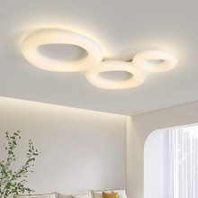 2023年新款客厅吸顶灯北欧创意网红甜甜圈奶油风卧室餐厅LED吸顶