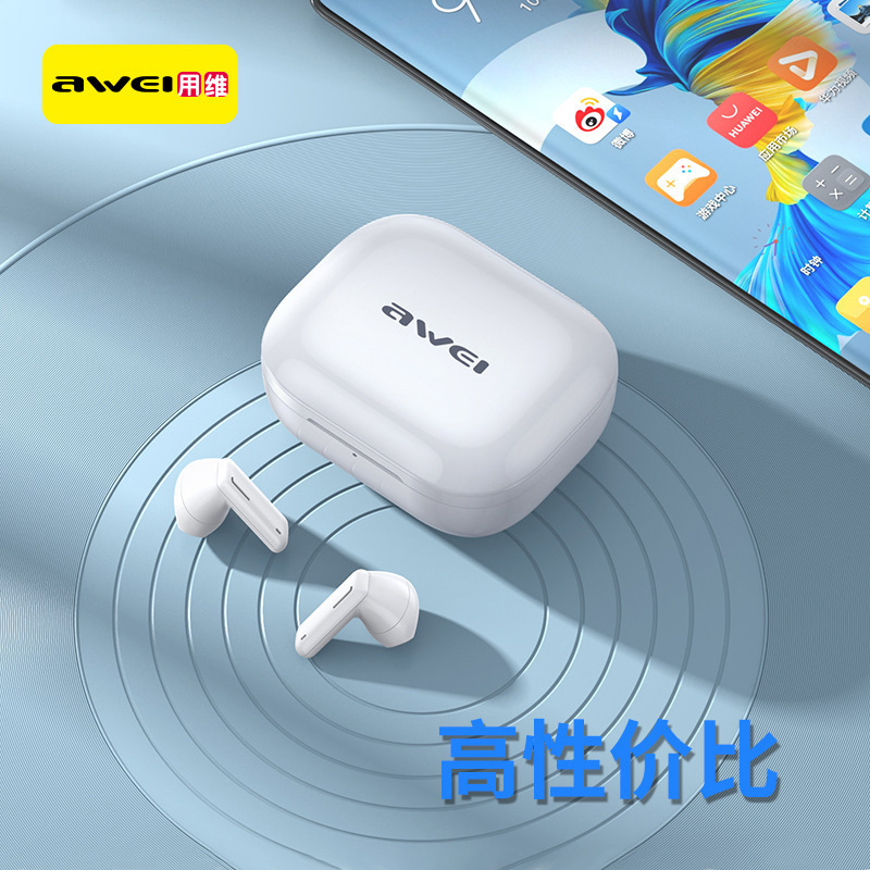 Yongwei Cross-Border True Wireless Bluetooth Headphones with Noise Reduction, Long Battery Life, Zero Latency for Gaming, Private Model Sports Headphones from Huaqiangbei