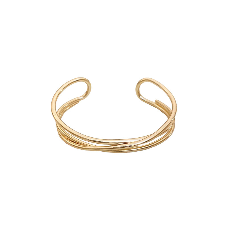 Pulsera de onda cruzada de viento frío transfronterizo Nueva pulsera de moda de lujo ligera europea y americana, joyería simple de alta gama al por mayor