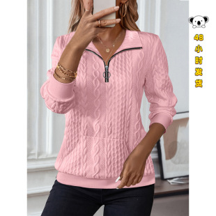 Q 94355 Winter quilted zip women's hoodie�ﶬ�A�����Ůʿ�l