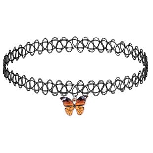 Hand-Woven Fishing Line Tattoo Retro Clavicle Chain Necklace European and American Cross-Border Jewelry Versatile