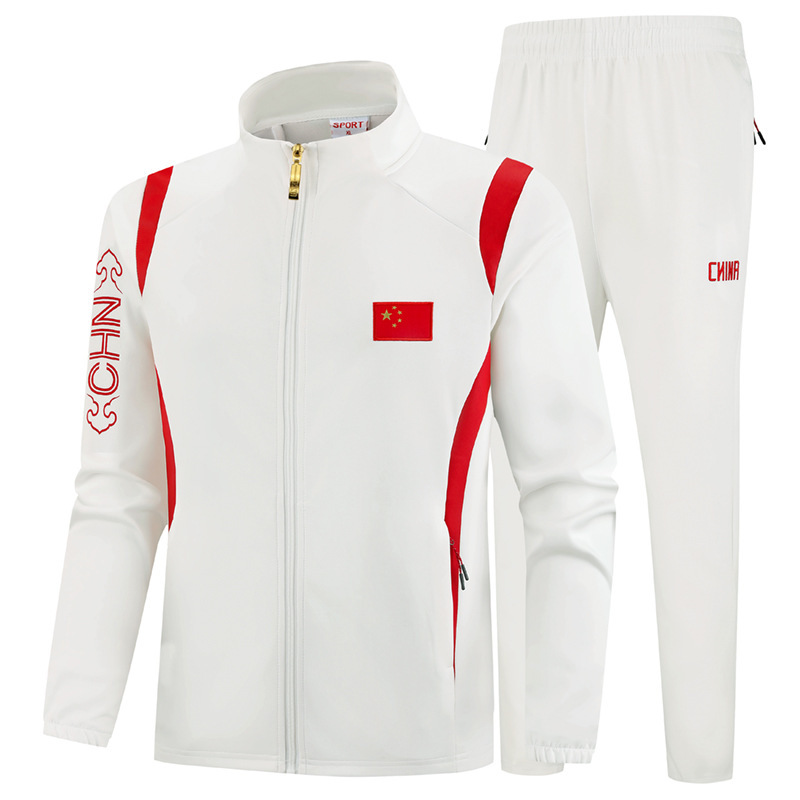 中国国旗団体出場武術ユニフォーム春秋カップルスポーツスーツ運動服学校制服ワンピース卸売|undefined