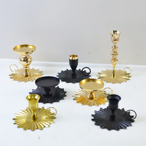 American iron candlestick, creative aromatherapy candle holder, hand-held retro candle vessel, cross-border ornaments, creative crafts
