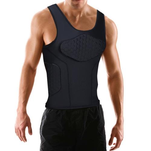 Wholesale anti-collision vest, basketball uniform, anti-fall, anti-collision, tight-fitting training, sports protective gear, sleeveless shoulder pads, waist pads, jersey