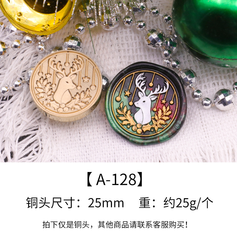 Color europeo pintura de fuego sello cabeza elk muñeco de nieve serie de navidad en relieve tarjeta de felicitación de navidad sobre sellado regalo de víspera de navidad