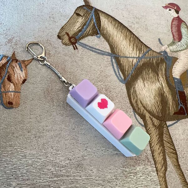 Decompression Button One-Line Four-Button Colorful Cap Tester Macaron Keychain Pinch Music Decompression Button Toy