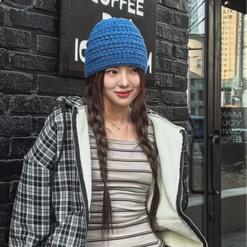 韩国纯色百搭秋冬保暖针织毛线帽包头护耳渔夫冷帽男女25新款|undefined