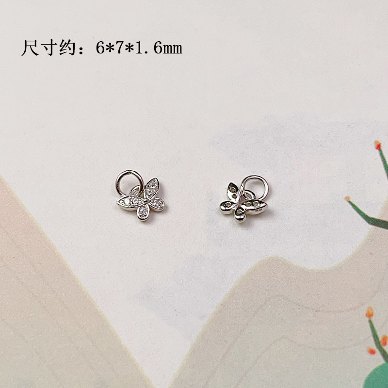 DIY Accessories S925 Silver Gold-Plated Small Drop Necklace Pendant Bracelet Charm Bead Spacer Loose Beads Jewelry Materials