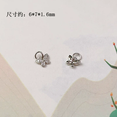 DIY Accessories S925 Silver Gold-Plated Zərgərlik ara hissələri - white-gold-butterfly