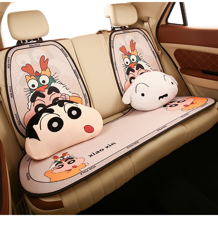 Car seat cushion four seasons universal cartoon seat cushion girl car seat cover fabric new seat cover half non-slip