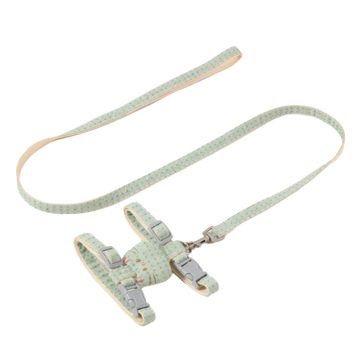 Fábrica al por mayor Hawo simple cáñamo llano punto cabeza de gato en forma de I correa de pecho hebilla cinturón de tracción suministros para mascotas