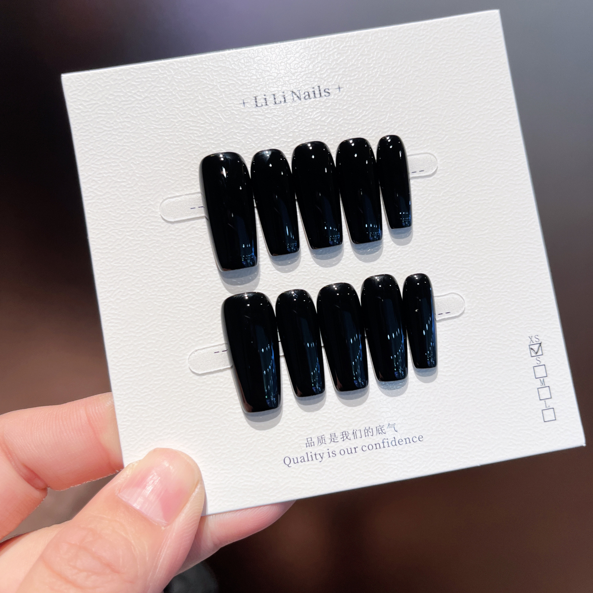 Uñas Postizas Hechas a Mano Ultradelgadas Sin Marcas para Mujeres