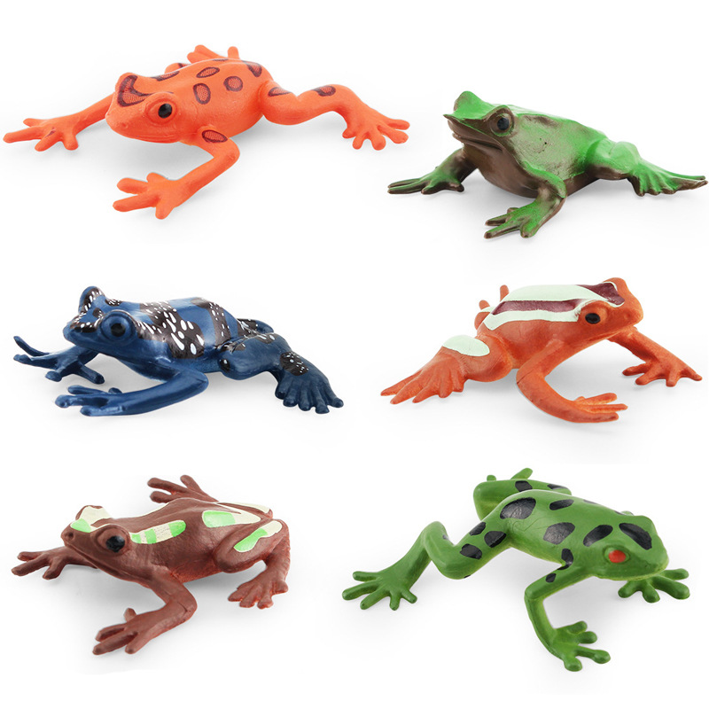 Amazonas simulación estanque árbol hoja de loto modelo de rana microscópica escena Rana estanque de peces accesorios traje Decoración Juguetes