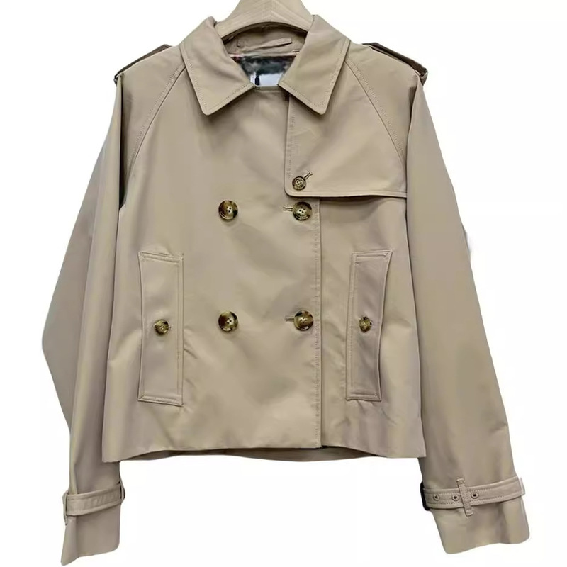 24 New Counter Quality Women's Short Coat Coat Comfortable with Sex Small Girl's Classic Coat Coat