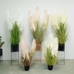 仿真花大型假花绿植盆栽芦苇干花大号芦苇芦苇草家居装饰道具摆件